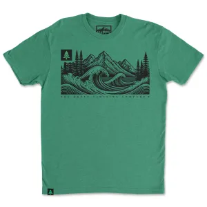 Mountains Trees and Seas Drawing 'Trail Tee' | Lightweight Blend |