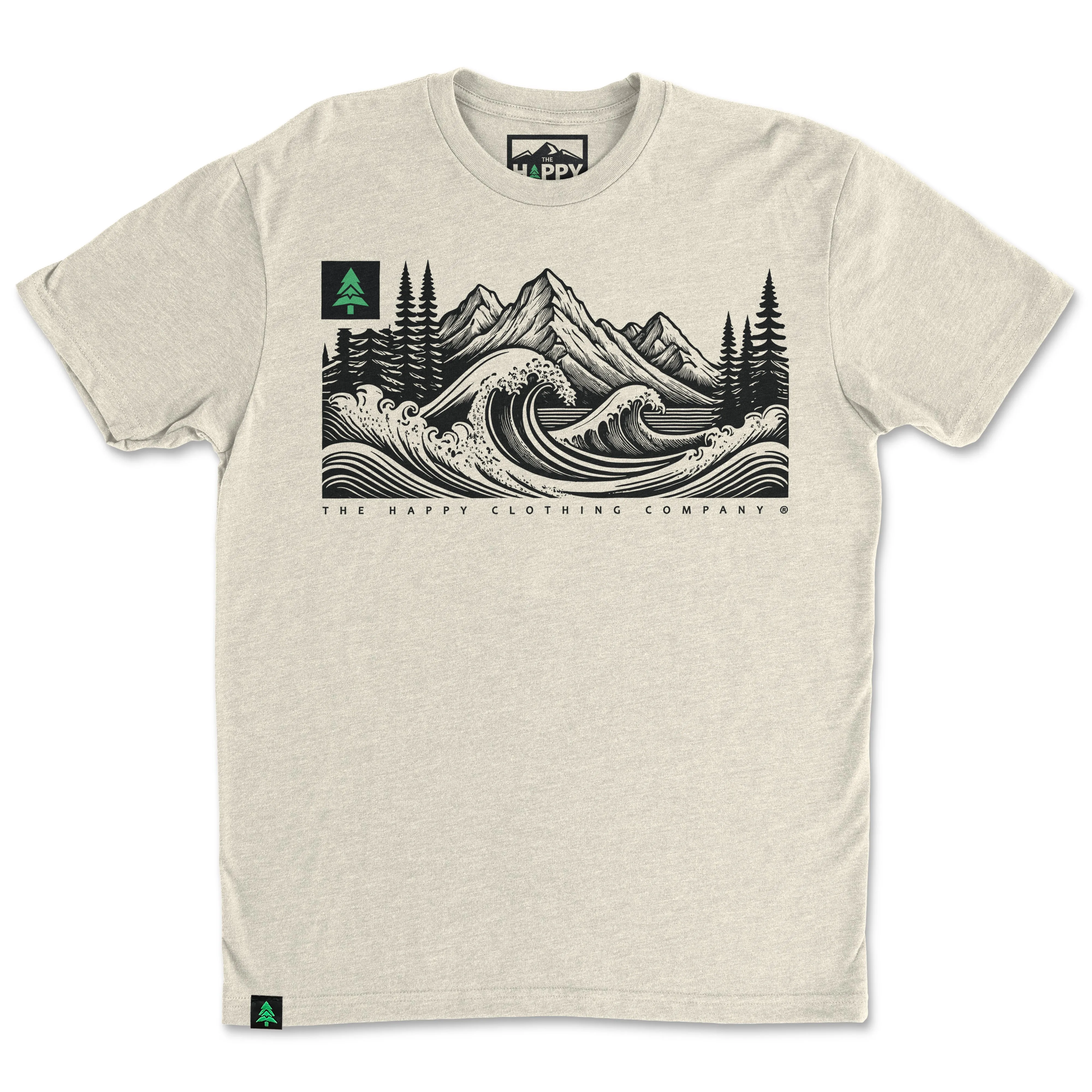 Mountains Trees and Seas Drawing 'Trail Tee' | Lightweight Blend |