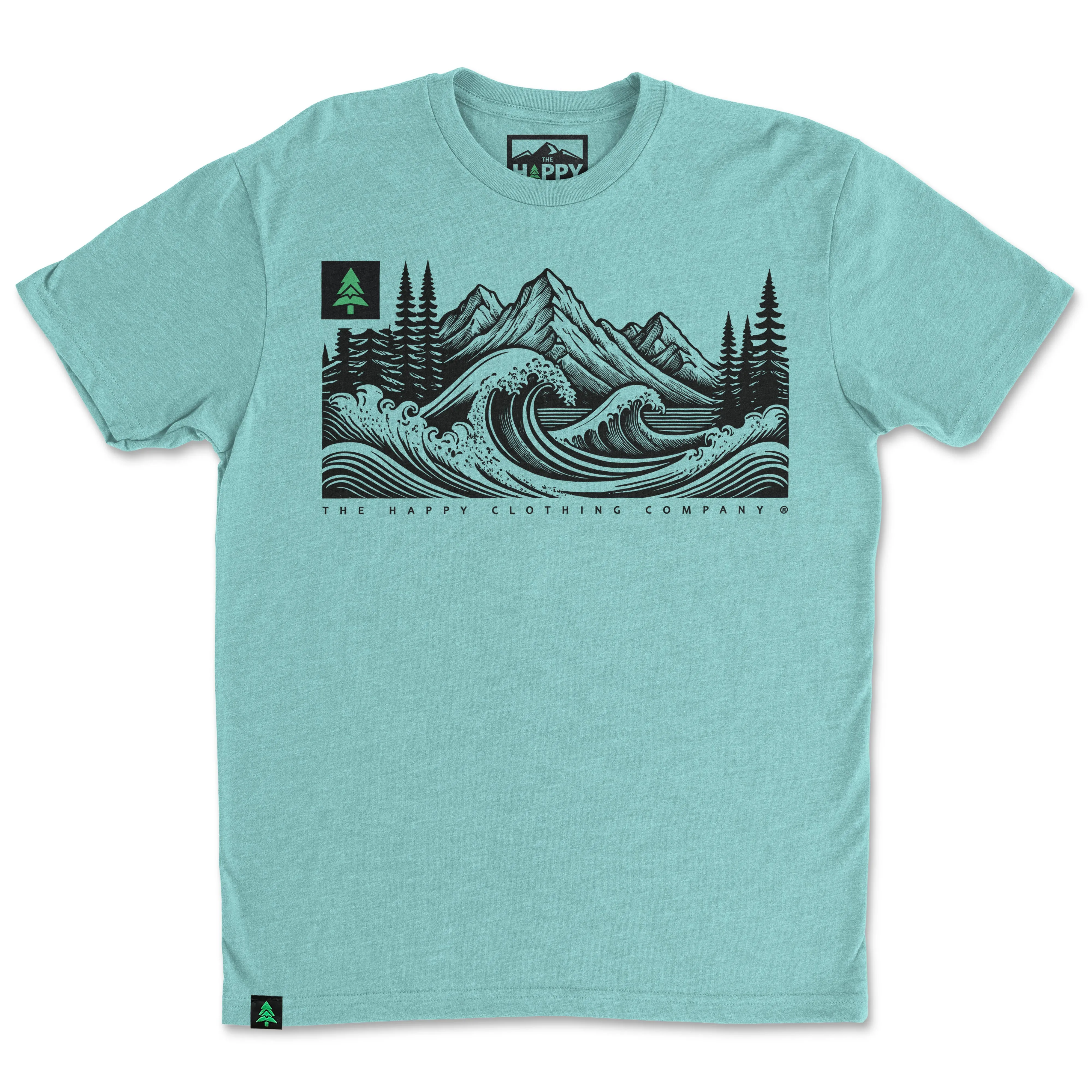 Mountains Trees and Seas Drawing 'Trail Tee' | Lightweight Blend |