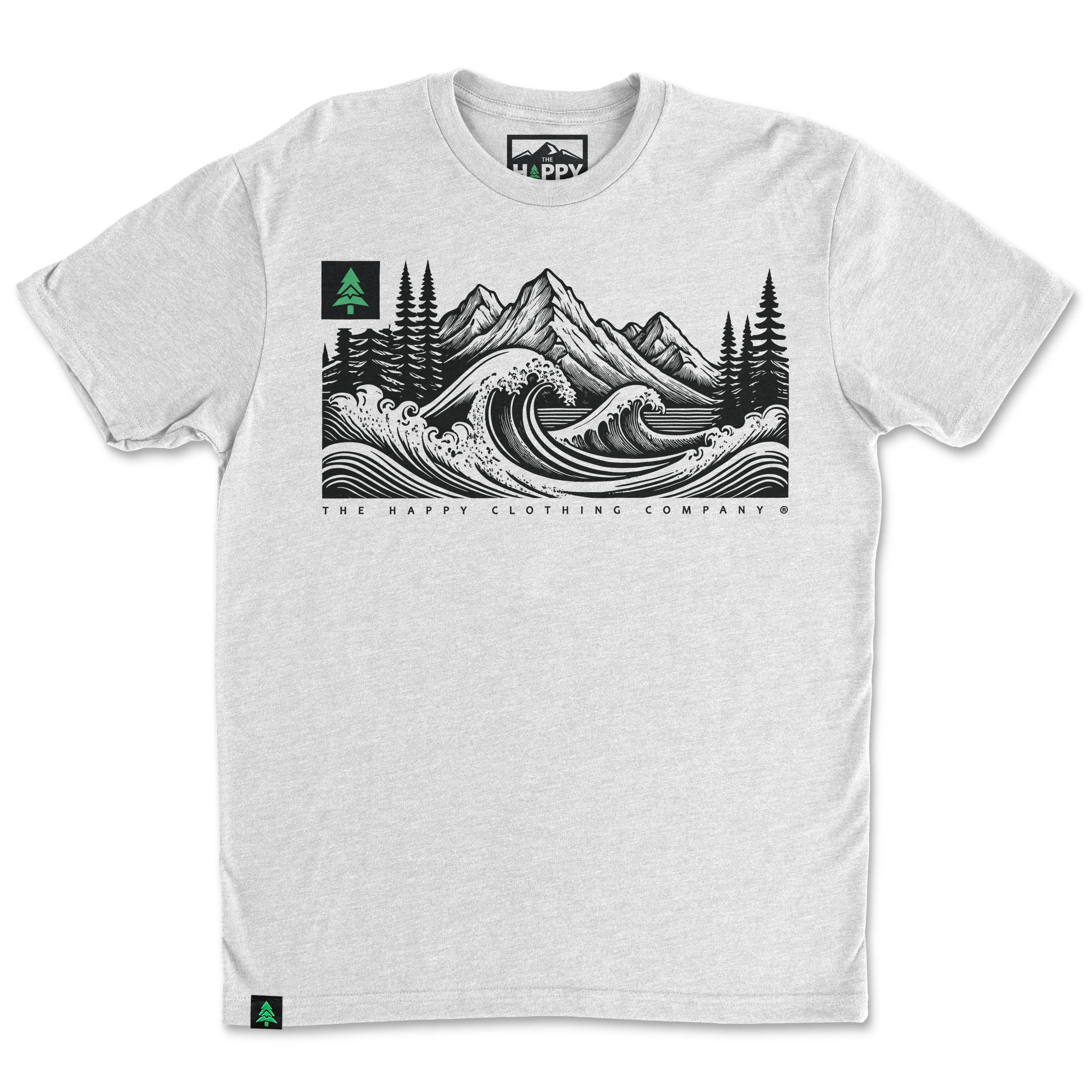 Mountains Trees and Seas Drawing 'Trail Tee' | Lightweight Blend |