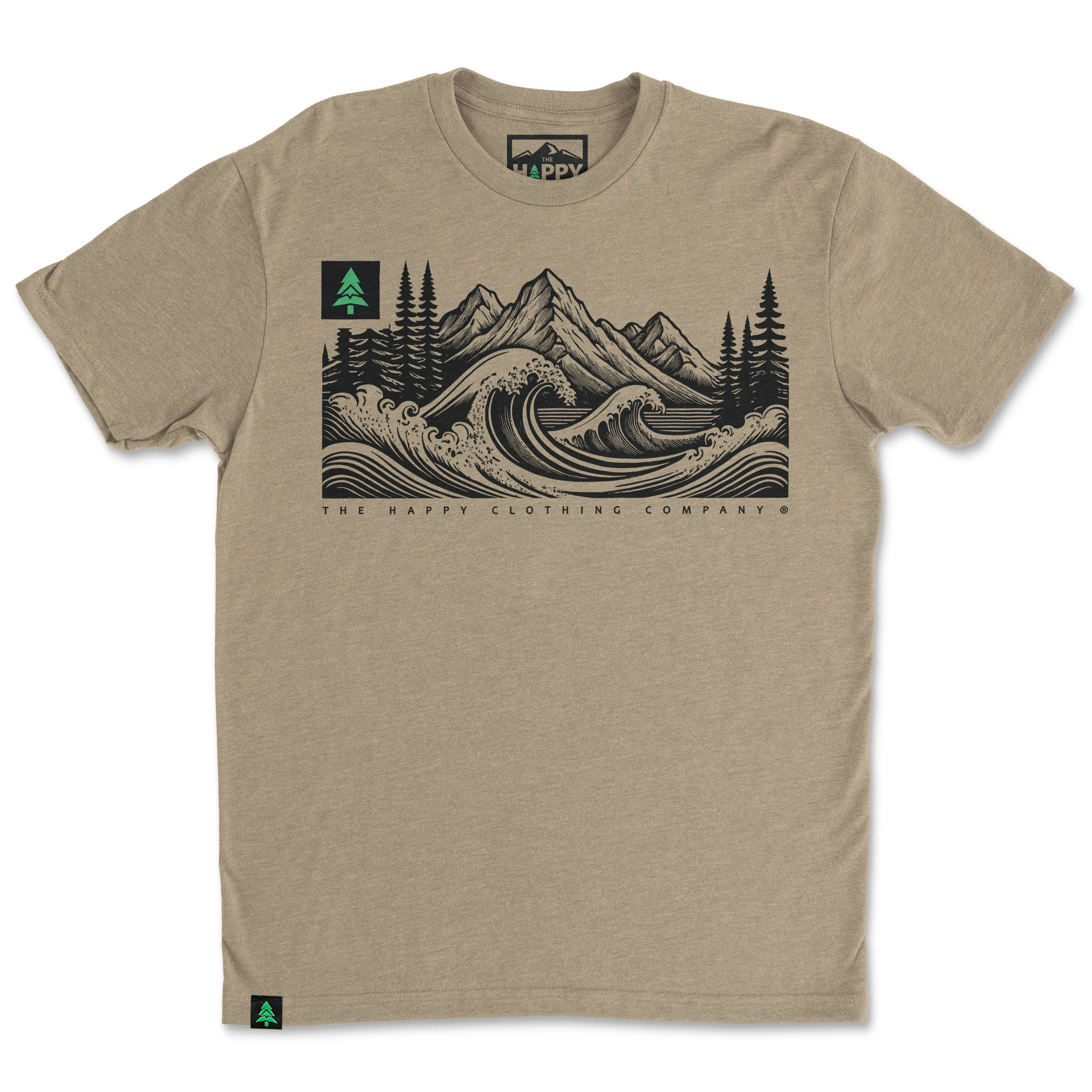 Mountains Trees and Seas Drawing 'Trail Tee' | Lightweight Blend |