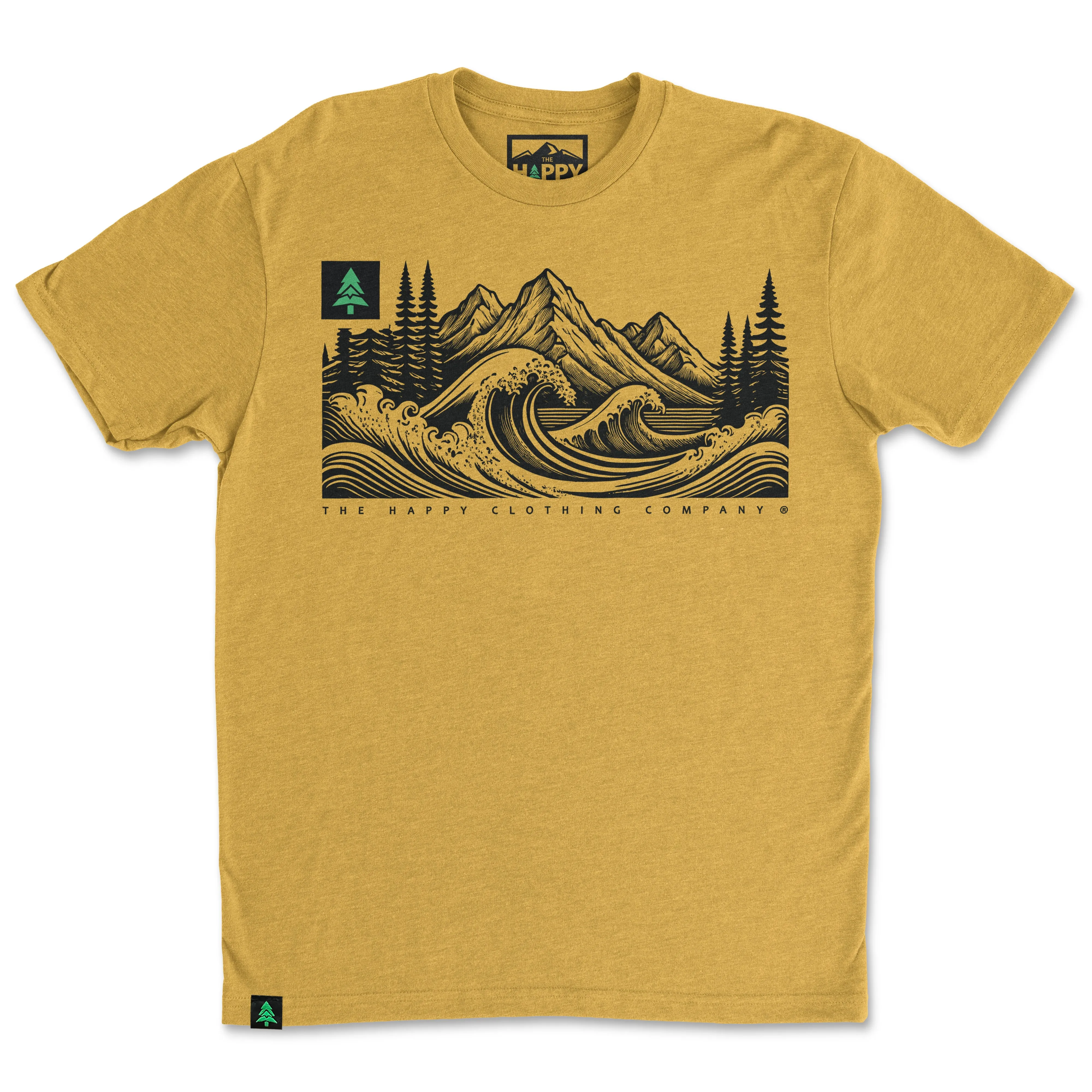 Mountains Trees and Seas Drawing 'Trail Tee' | Lightweight Blend |