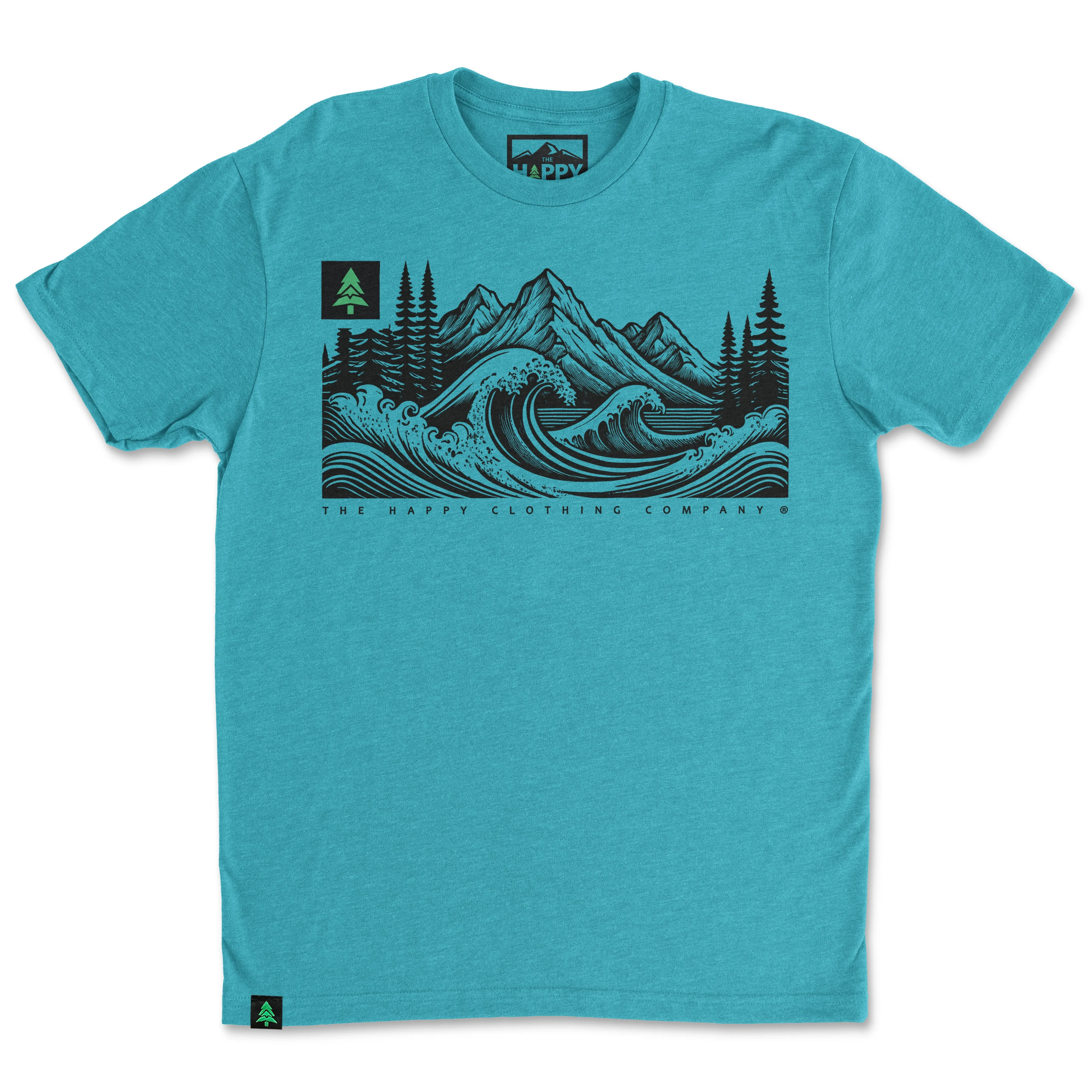 Mountains Trees and Seas Drawing 'Trail Tee' | Lightweight Blend |