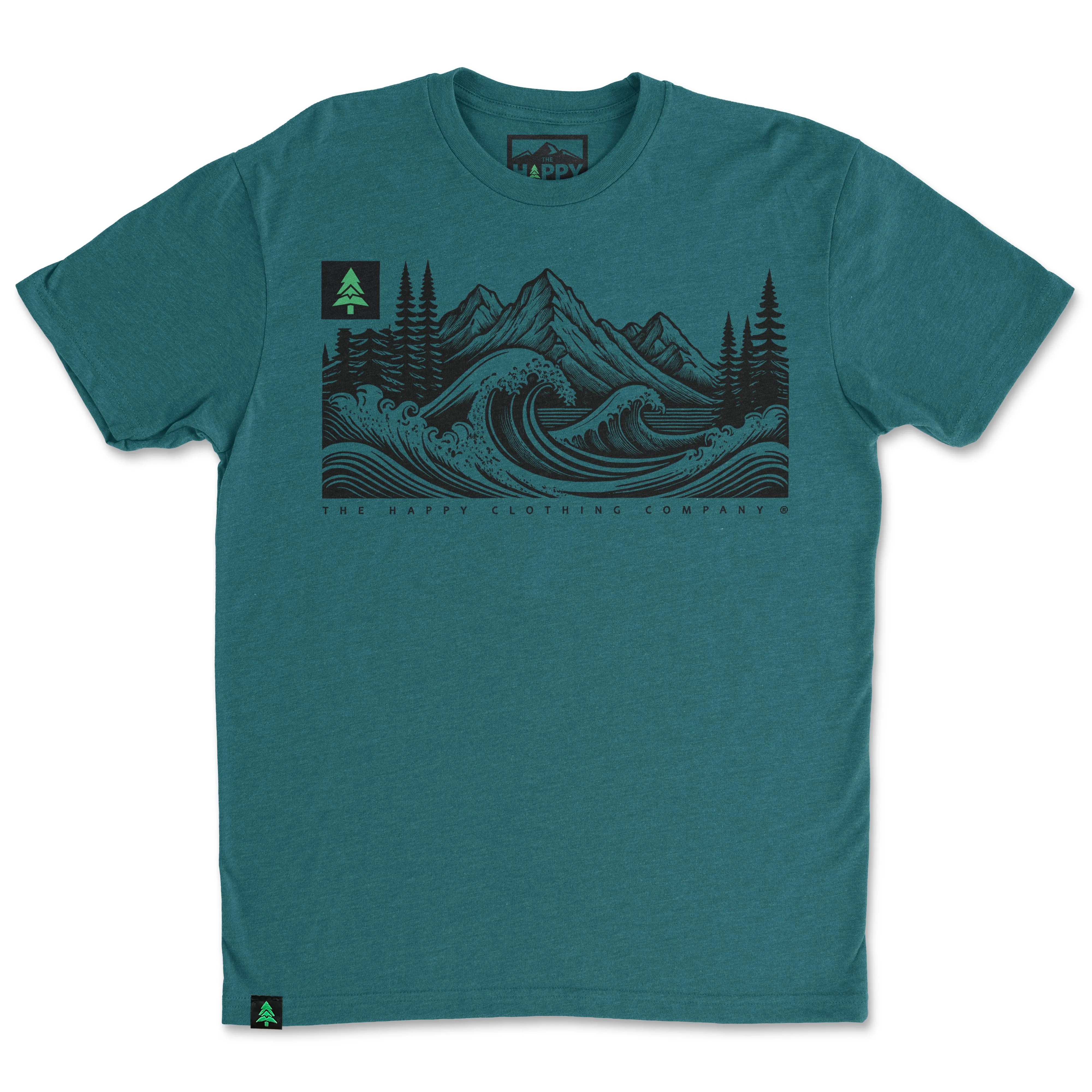 Mountains Trees and Seas Drawing 'Trail Tee' | Lightweight Blend |