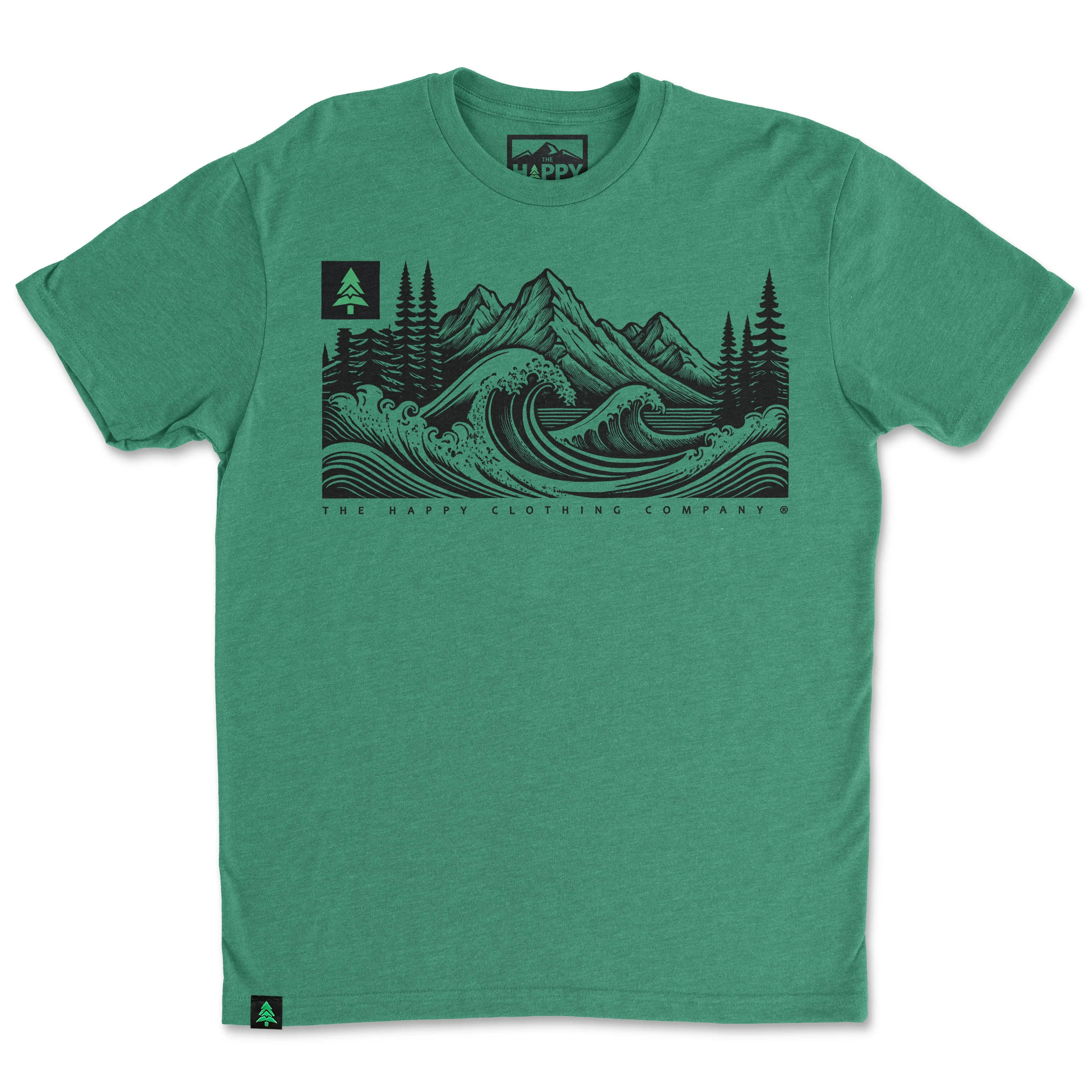 Mountains Trees and Seas Drawing 'Trail Tee' | Lightweight Blend |