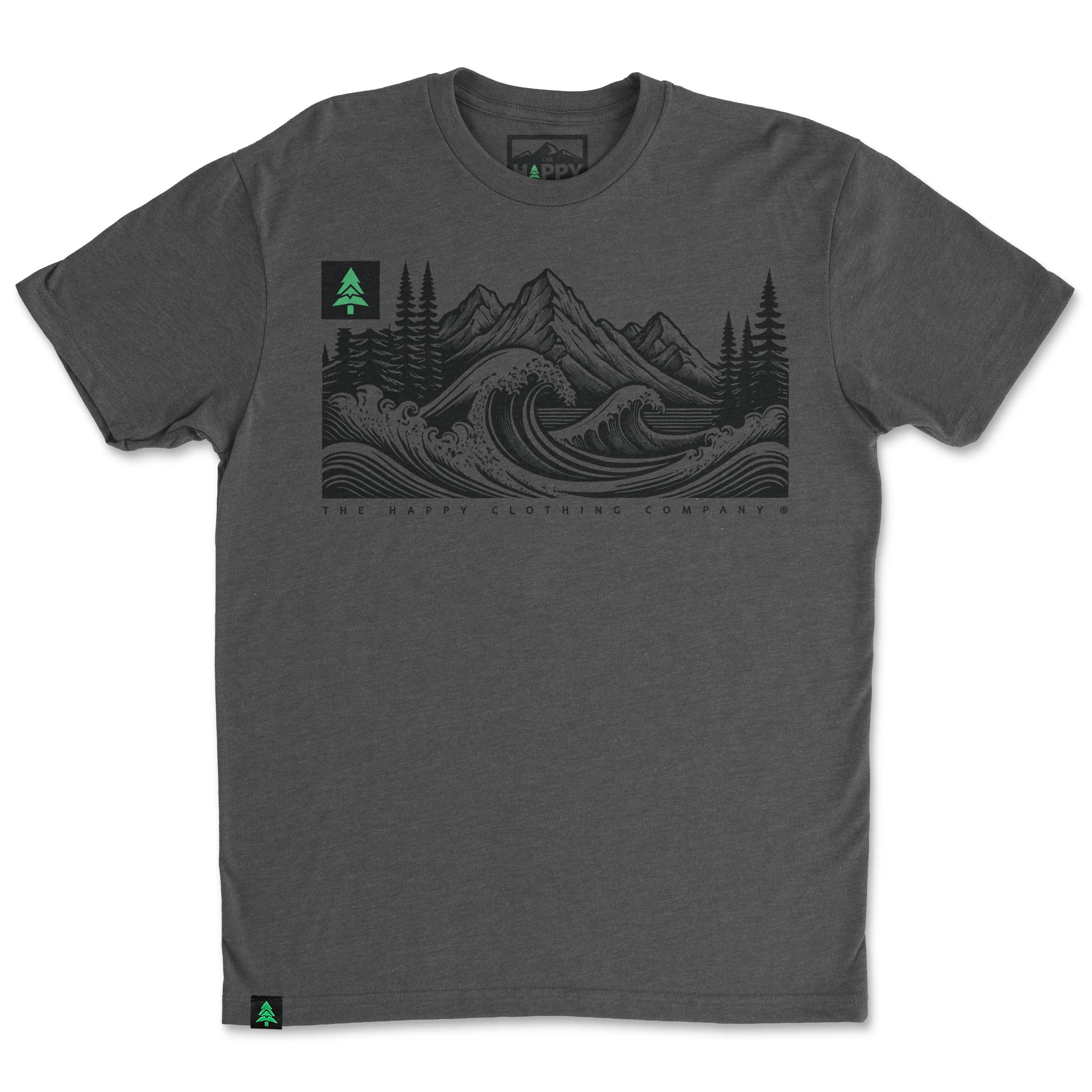 Mountains Trees and Seas Drawing 'Trail Tee' | Lightweight Blend |
