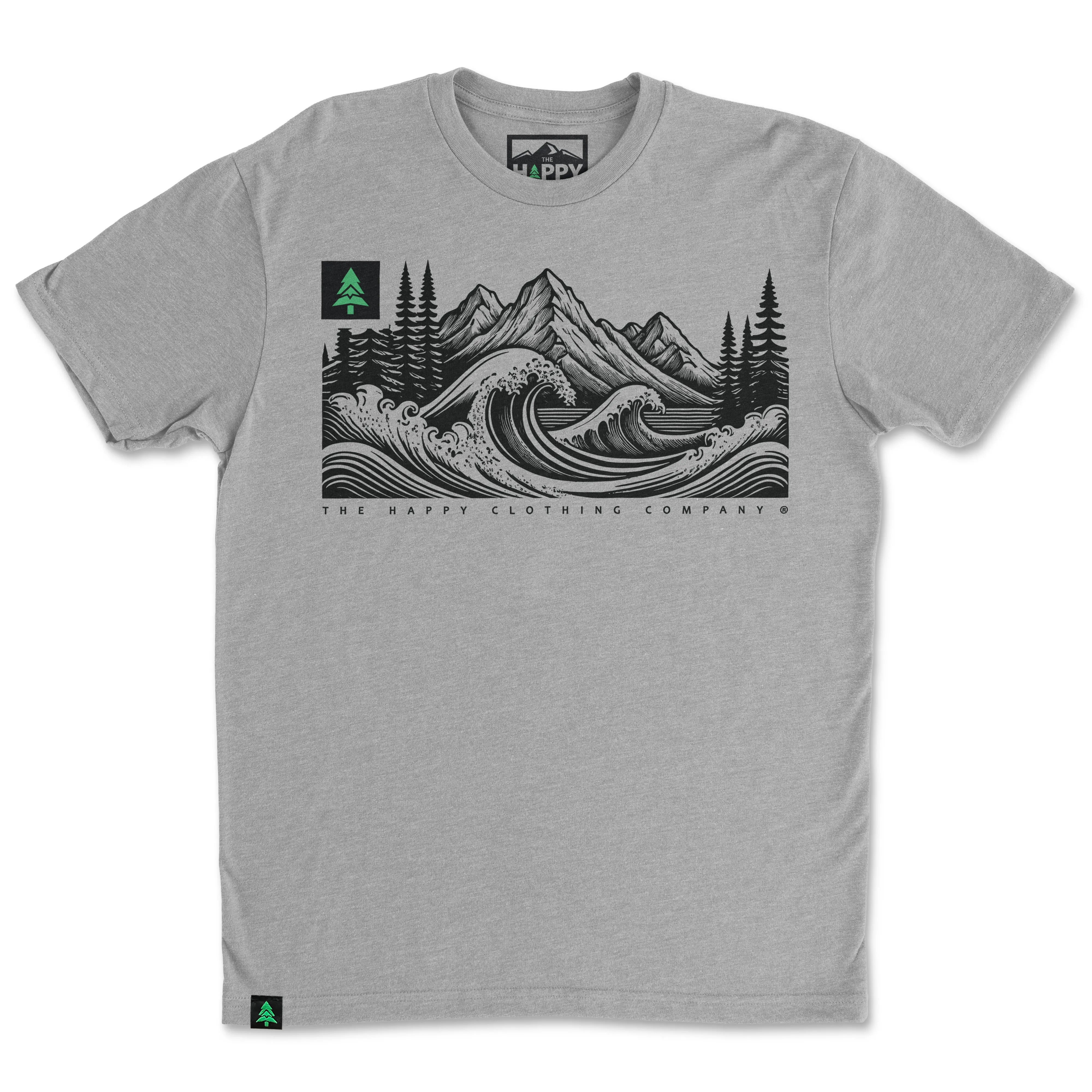 Mountains Trees and Seas Drawing 'Trail Tee' | Lightweight Blend |