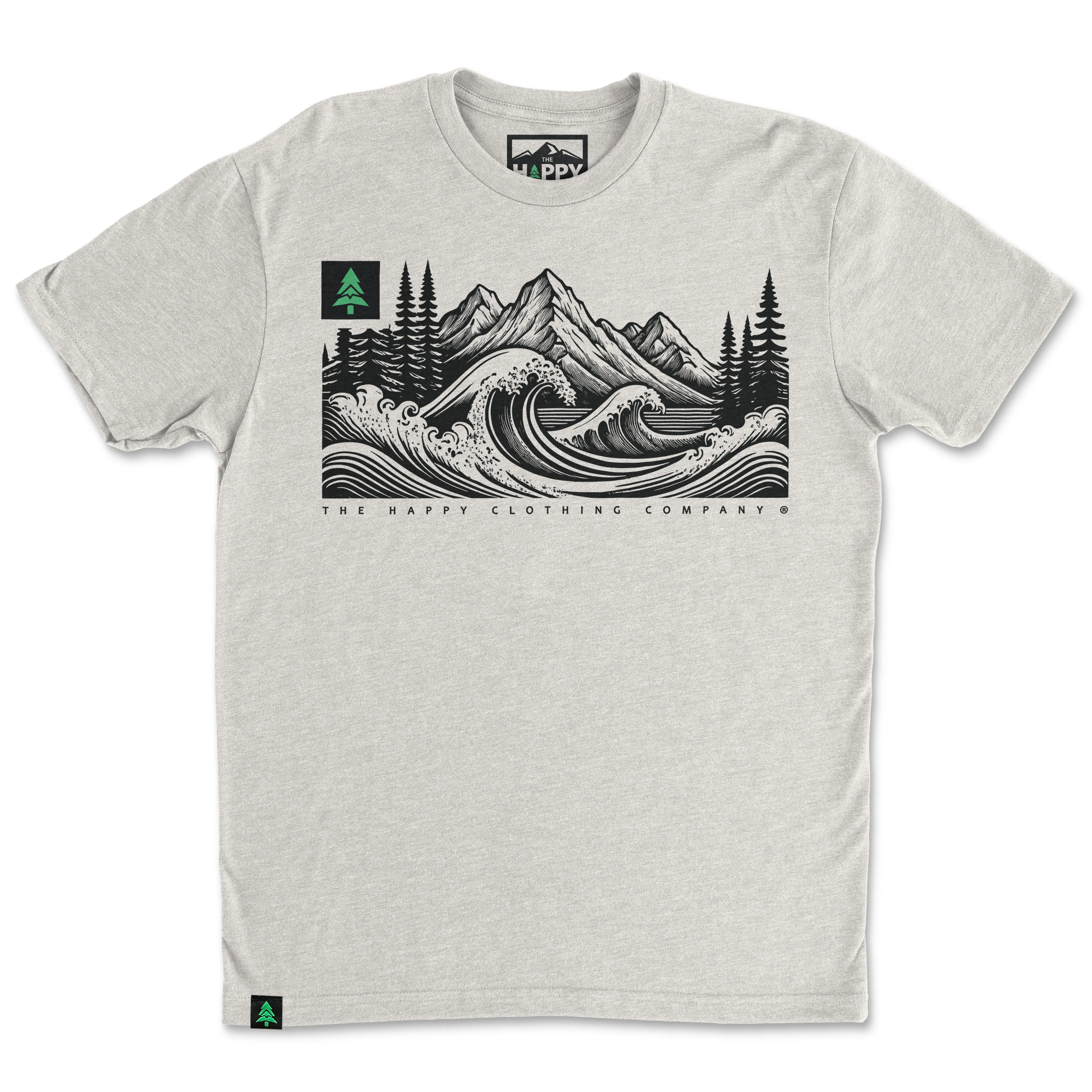 Mountains Trees and Seas Drawing 'Trail Tee' | Lightweight Blend |
