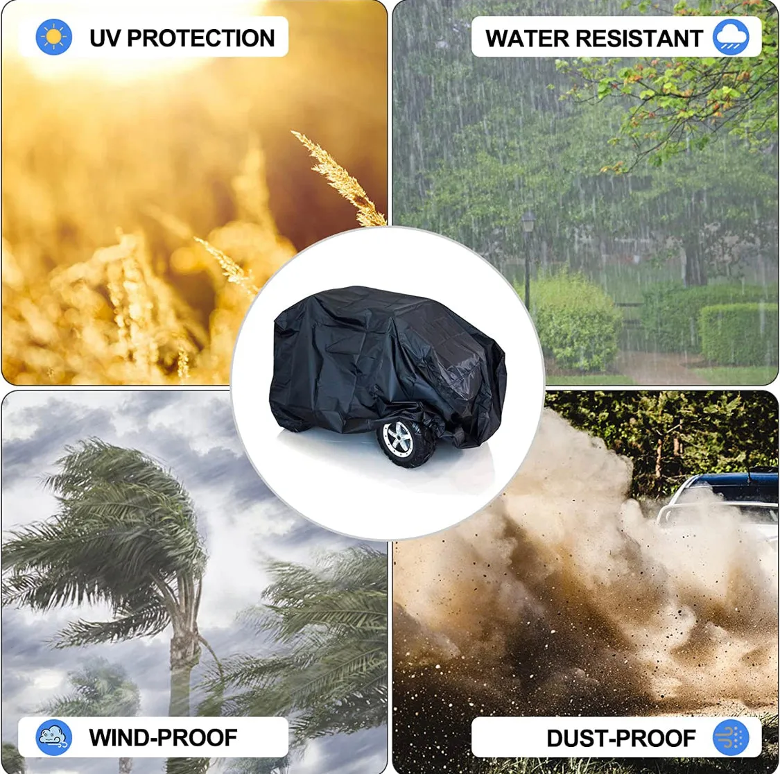 New 2025 Ride On Car Covers | Black | S/M Vehicles | Protect From Rain/Sun/Dust/Snow/Leaves