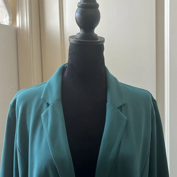 NWT J. Jill Turquoise Blue Double Button Jacket/Blazer Woman Size Large