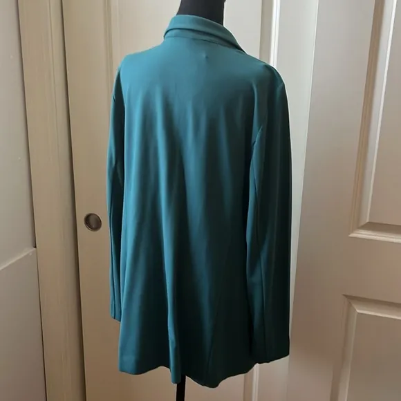 NWT J. Jill Turquoise Blue Double Button Jacket/Blazer Woman Size Large