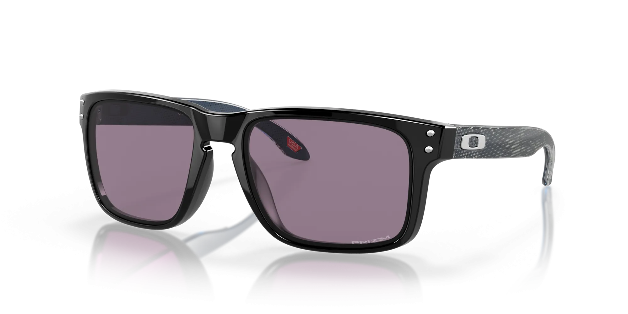 Oakley Holbrook High Resolution Collection Sunglasses - Polished Black with Prizm Grey Lenses