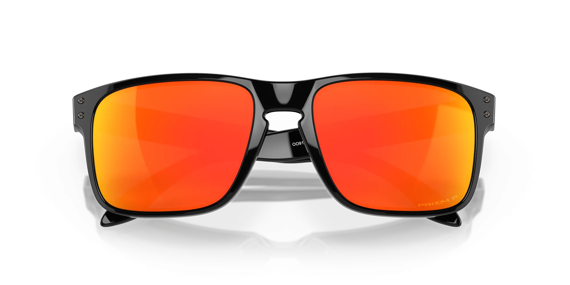 Oakley Holbrook Sunglasses - Polished Black with Polarized Prizm Ruby Lenses