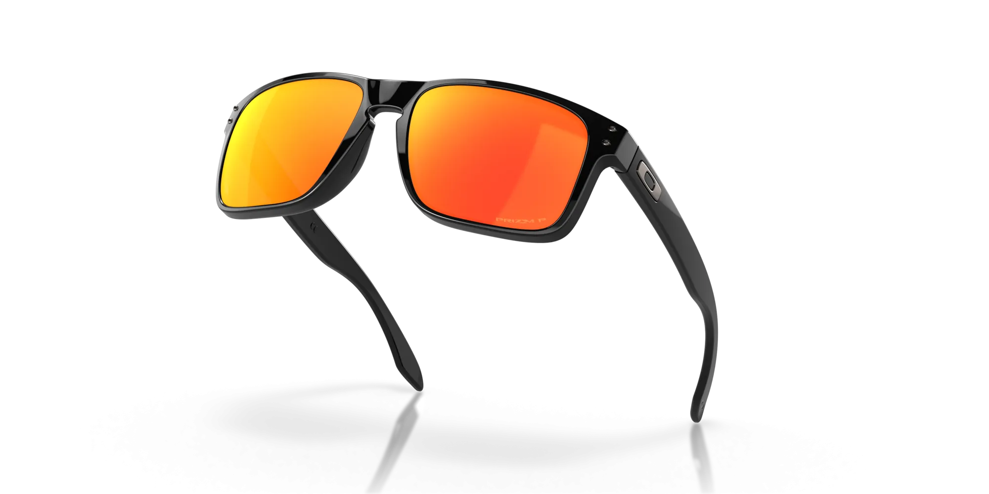 Oakley Holbrook Sunglasses - Polished Black with Polarized Prizm Ruby Lenses
