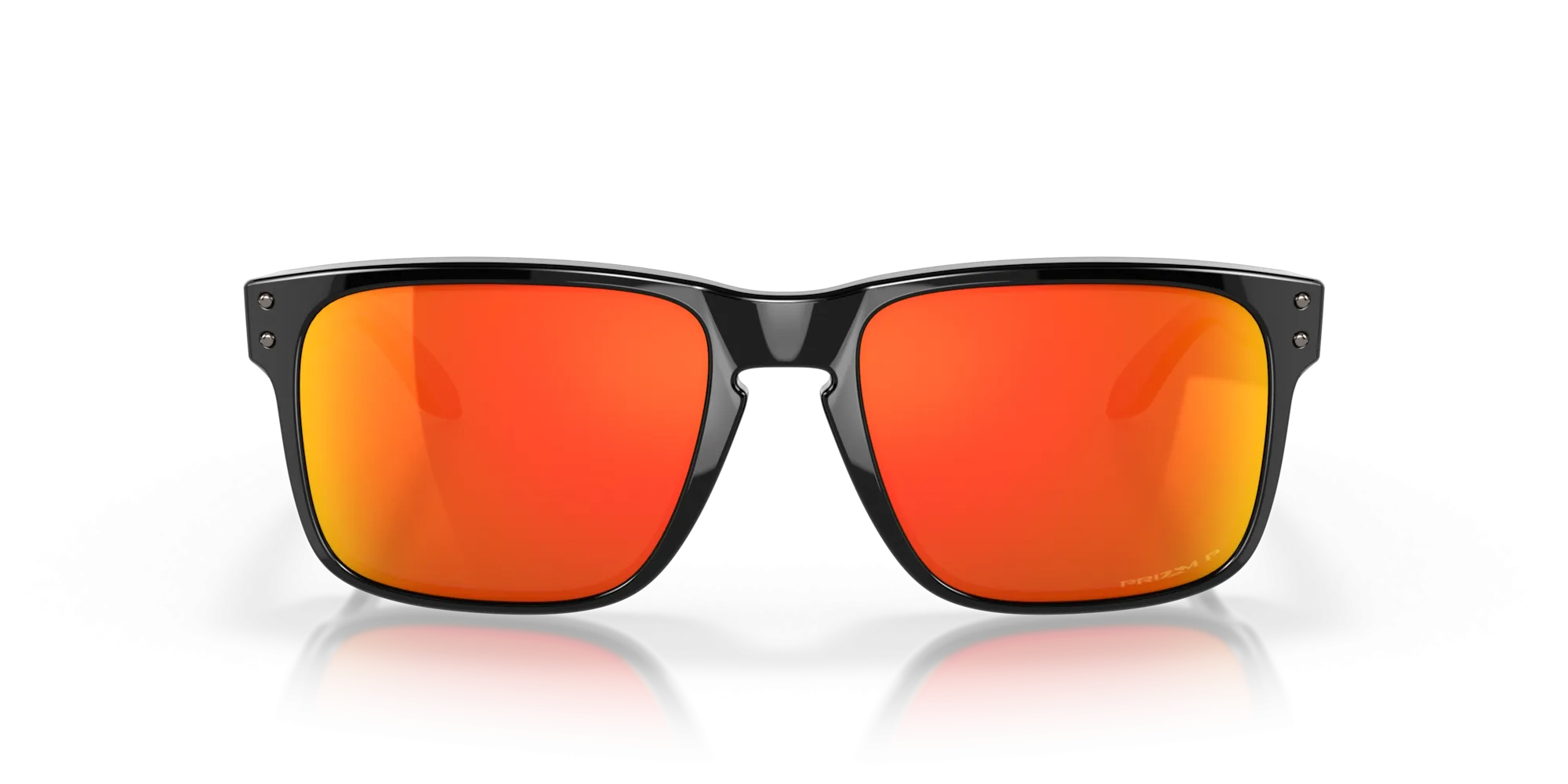 Oakley Holbrook Sunglasses - Polished Black with Polarized Prizm Ruby Lenses