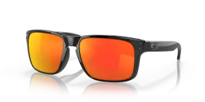Oakley Holbrook Sunglasses - Polished Black with Polarized Prizm Ruby Lenses