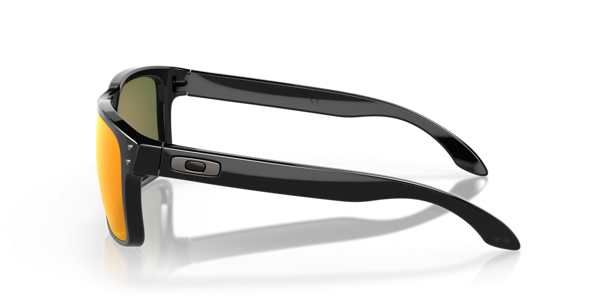 Oakley Holbrook Sunglasses - Polished Black with Polarized Prizm Ruby Lenses