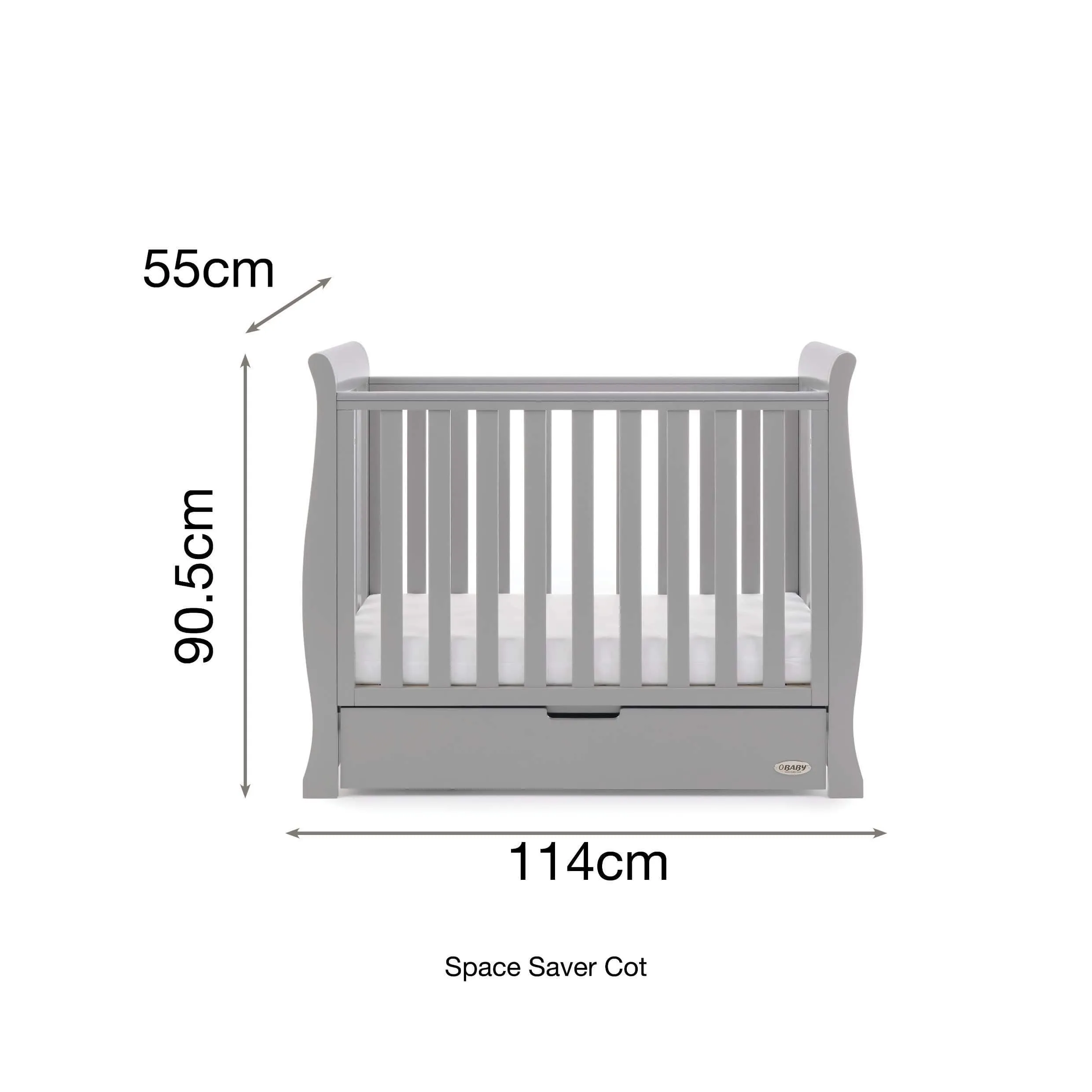 Obaby Stamford Space Saver 3 Piece Room Set - Warm Grey