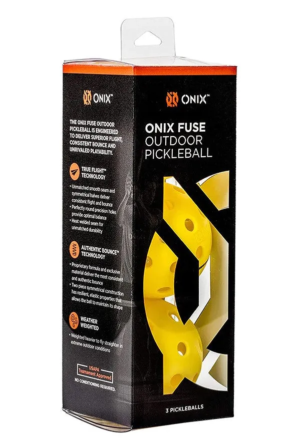 Onix Fuse G2 Outdoor Pickleball 3 ball pack