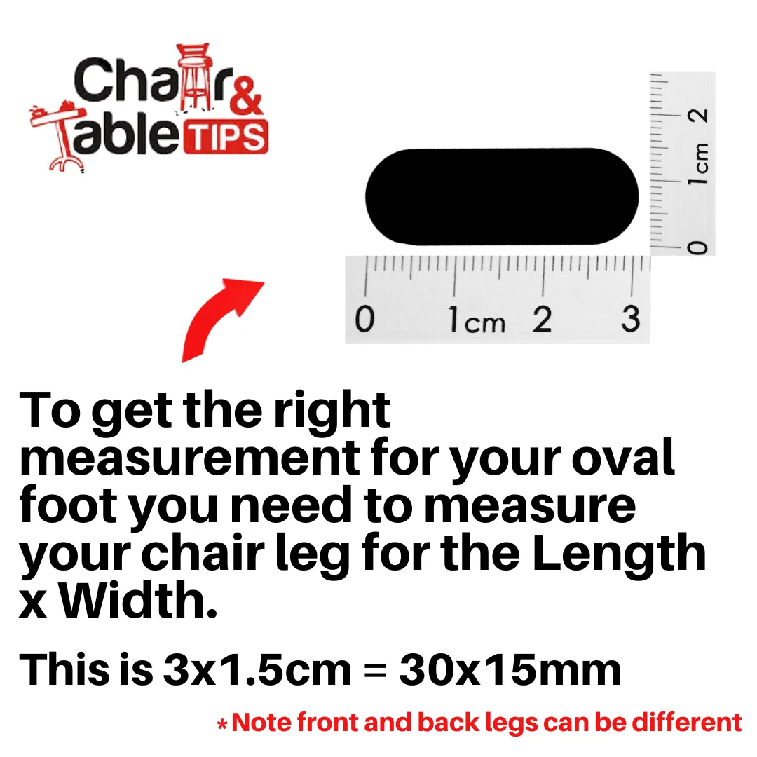 Oval Hybrid Silicone Chair Tip