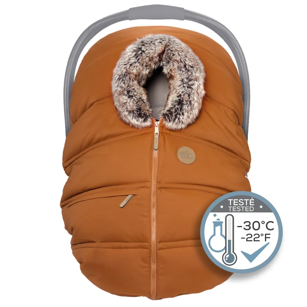 Petit Coulou Winter Car Seat Cover - Pecan Wolf