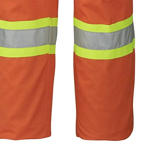 Pioneer CSA Action Back High Visibility Work Coverall with Elastic Waist & Adjustable Wrist, 7-Pocket