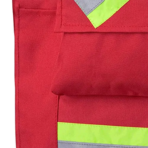 Pioneer Heavy-Duty Reflective Surveyor Safety Vest, 12 Pockets