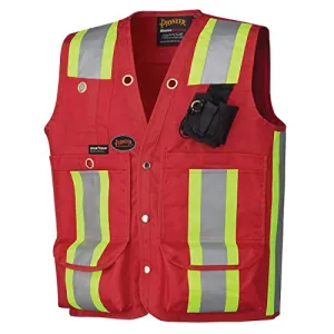Pioneer Heavy-Duty Reflective Surveyor Safety Vest, 12 Pockets
