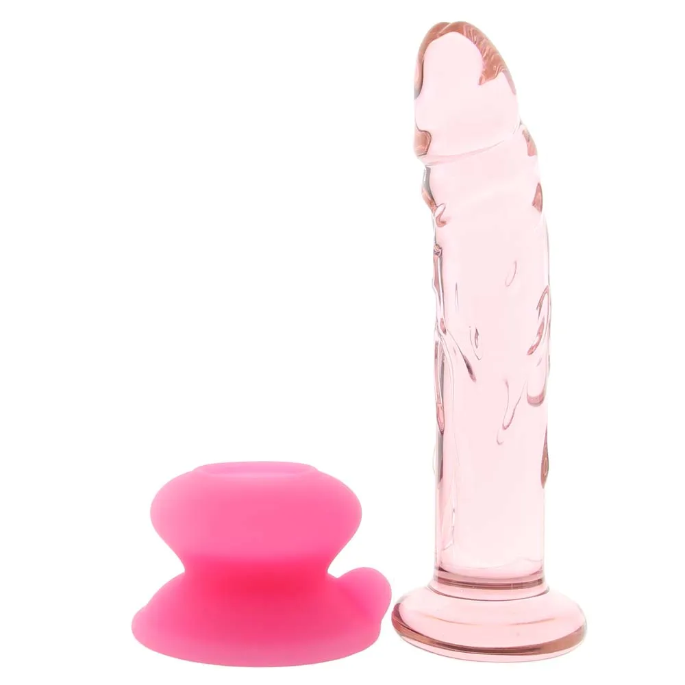 Pipedream Icicles No. 86 Realistic 7 in. Glass Dildo With Suction Cup Pink