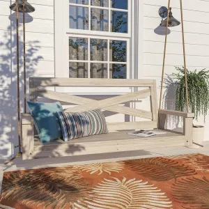 Porchgate Amish Heavy Duty 700 Lb 4-Foot Boardwalk Porch Swing - Dovetail Grey