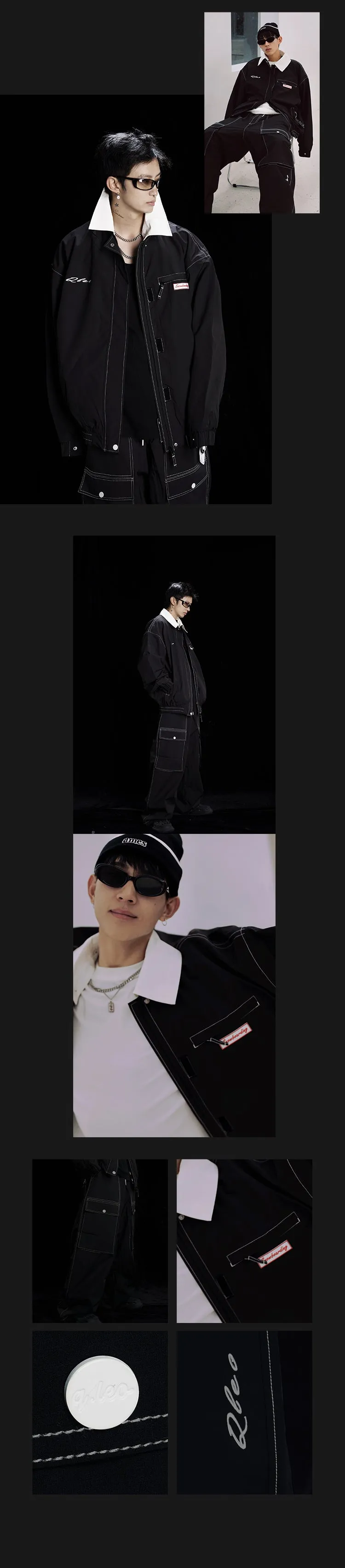 QLEO White Collar Snow Jacket