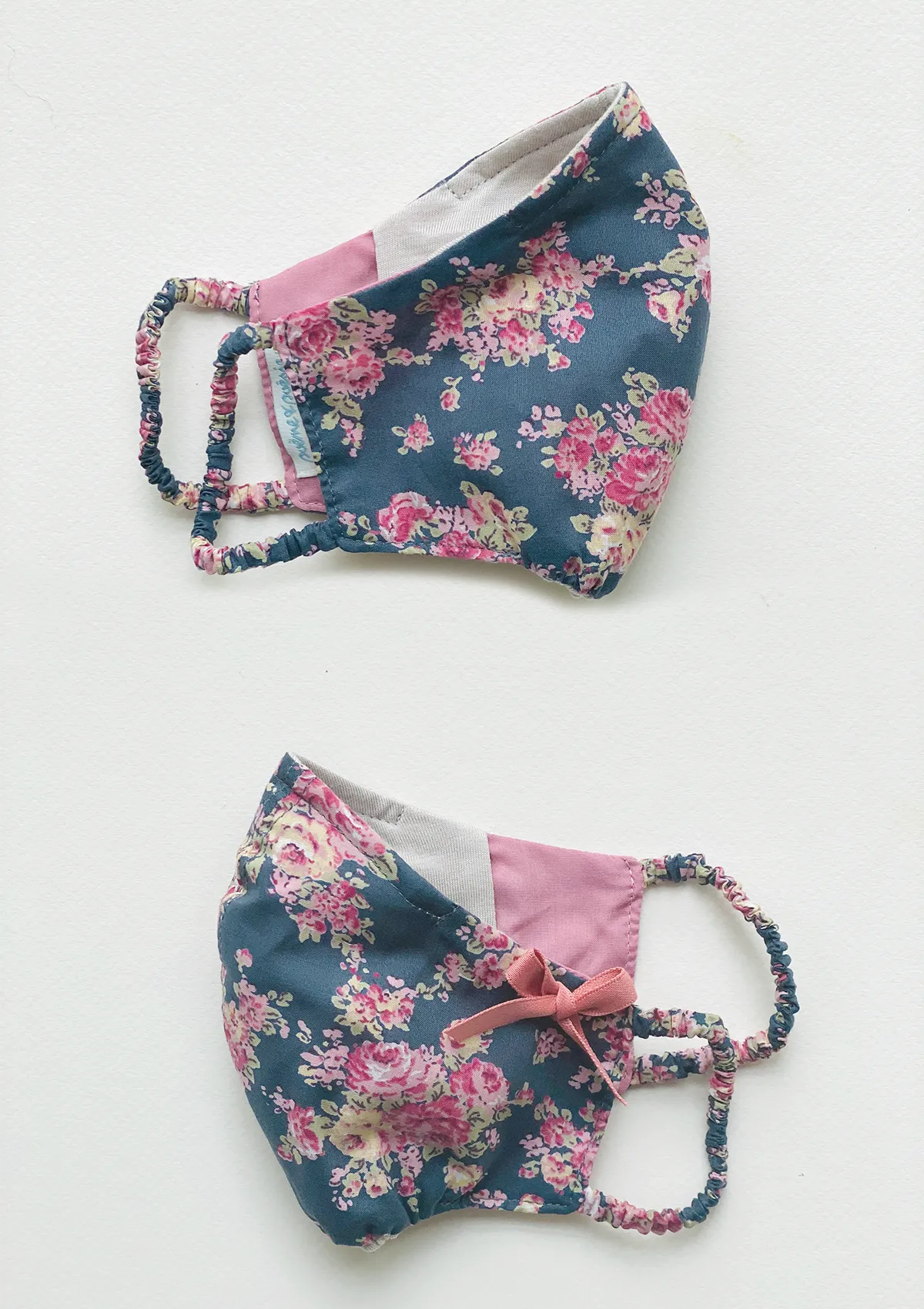 "Be Safe. Be Kind" Printed Heirloom Mask - Dusky Roses