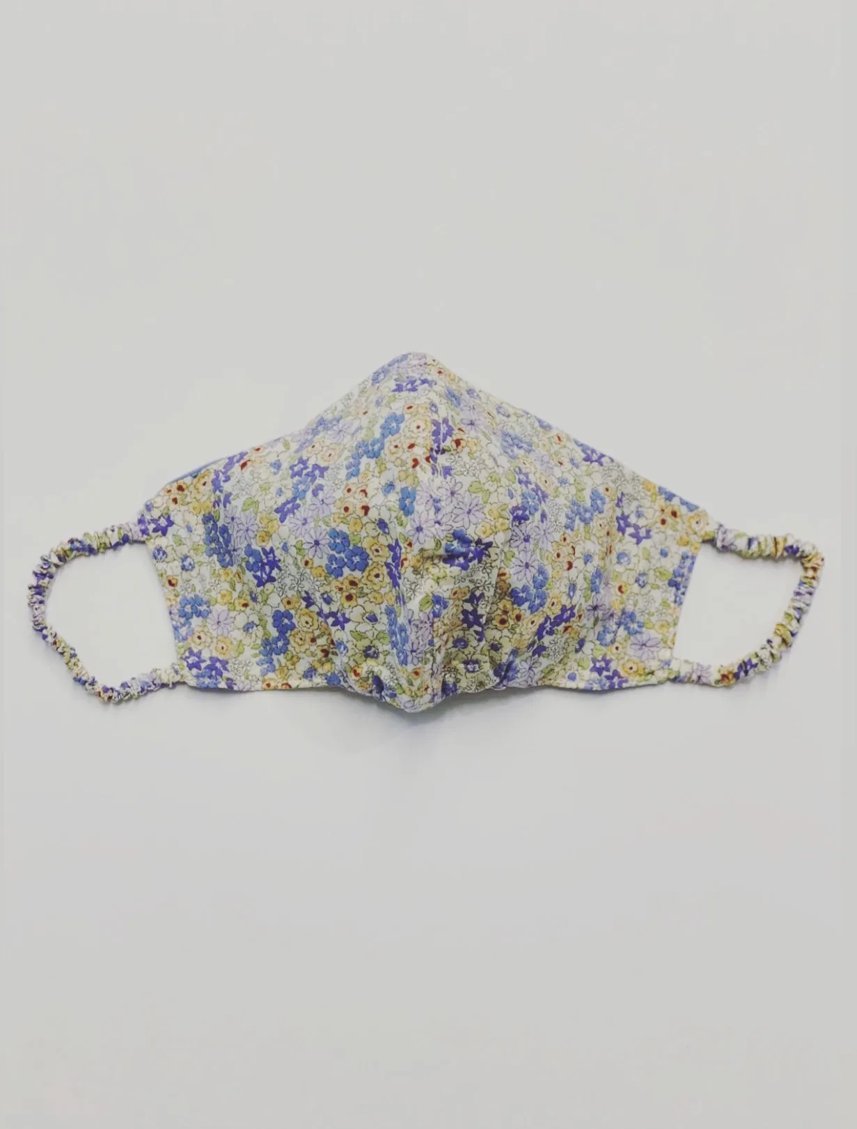 "Be Safe. Be Kind" Printed Heirloom Mask - Flower Garden, Purple