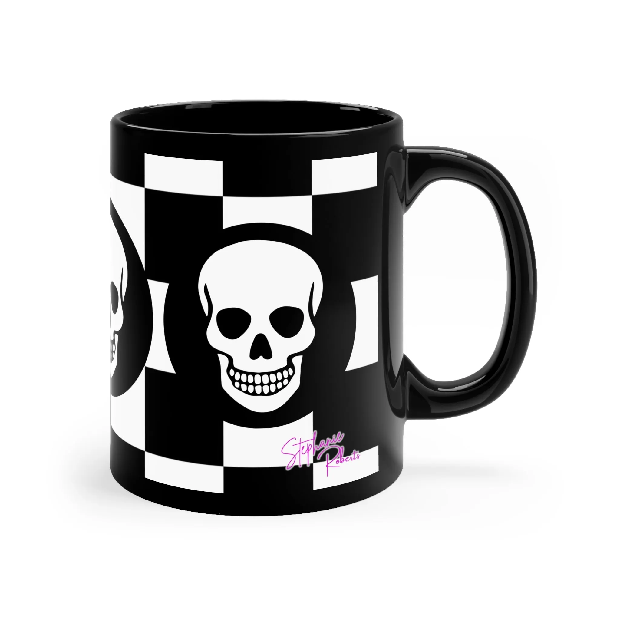 "Smiley Skulls" 11oz Black Mug