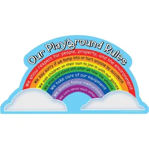 Rainbow Playground Rules Sign