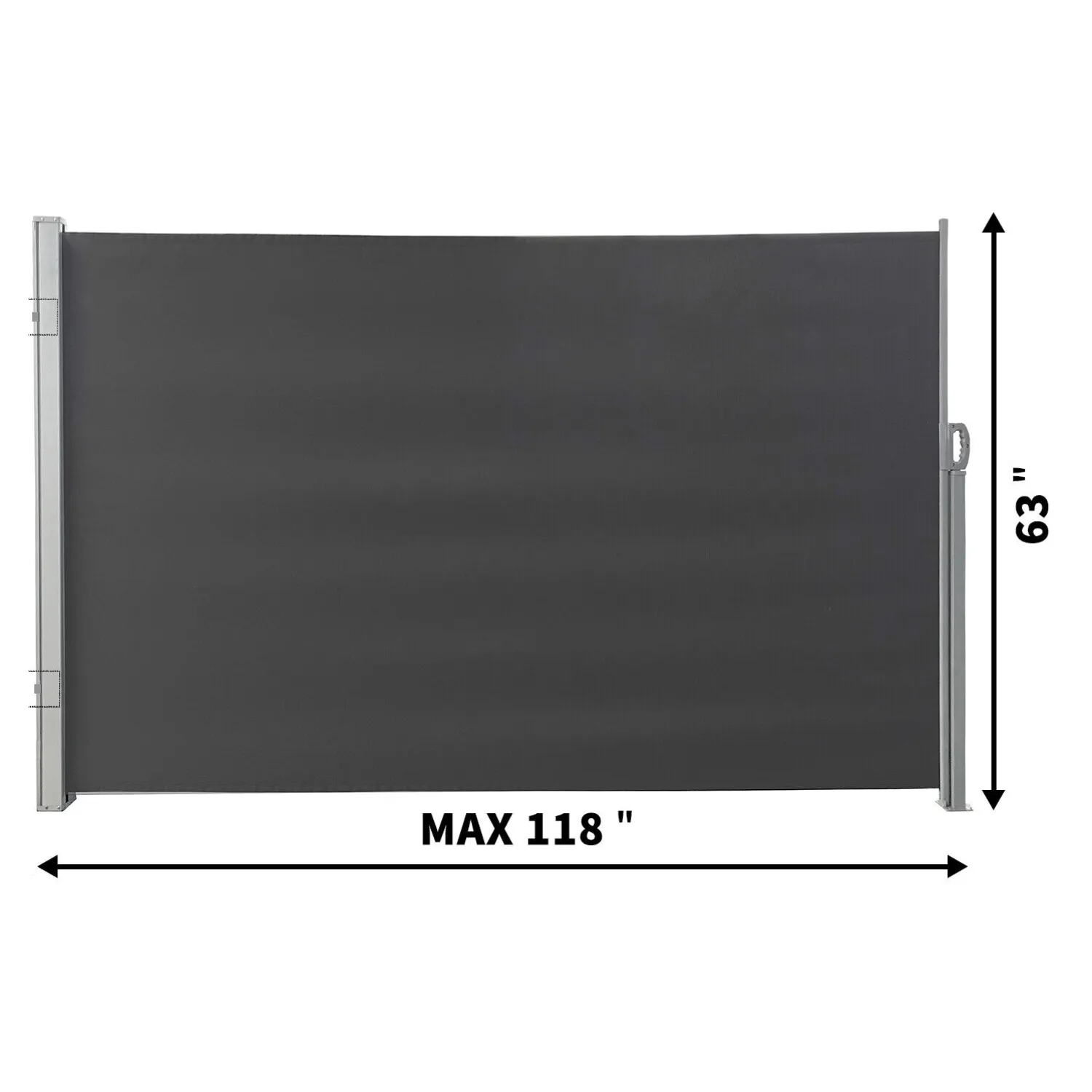 Retractable Outdoor Garden Patio Porch Deck Sunset Shade Side Awning