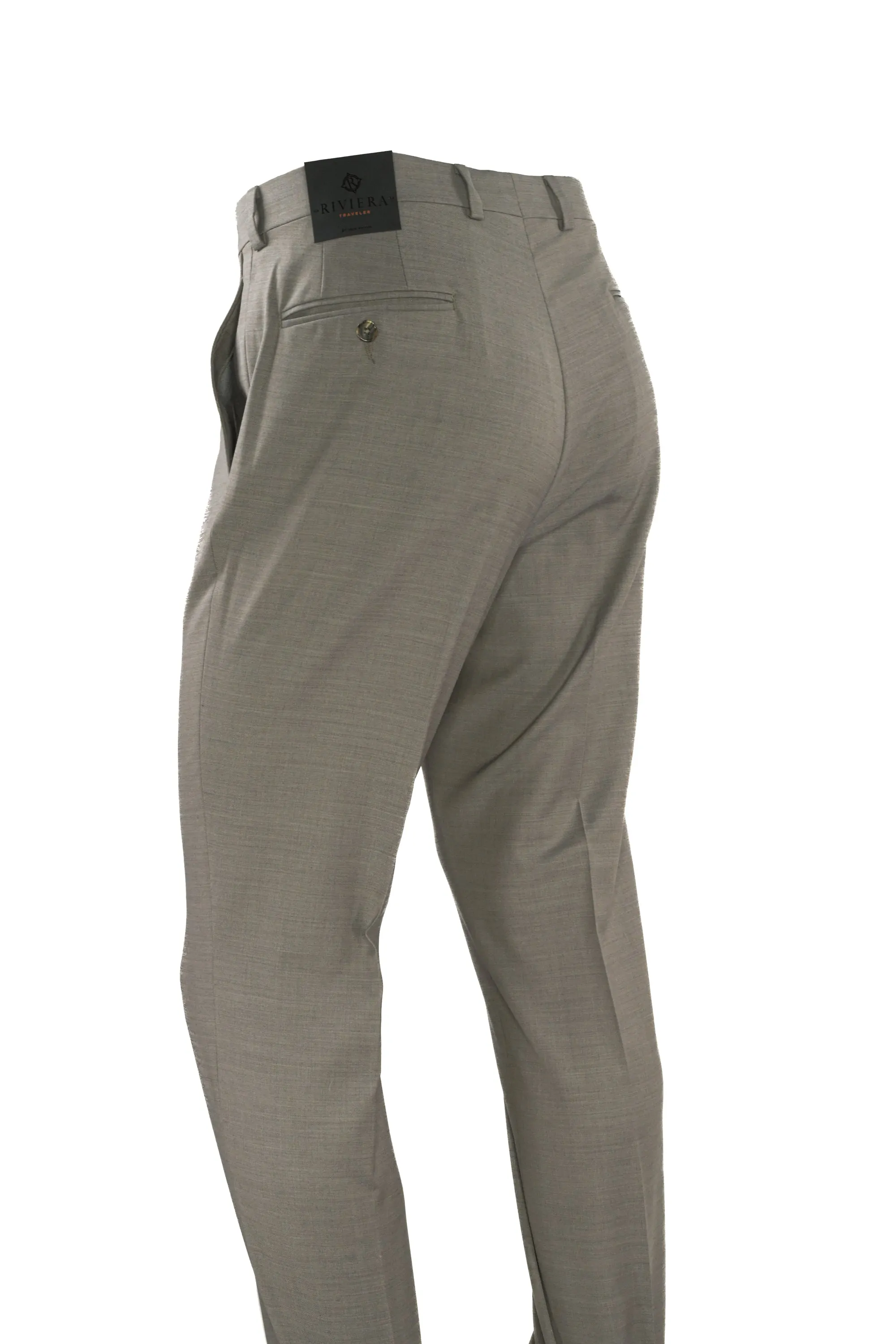 Riviera Traveler Flat Front Dress Pants Taupe