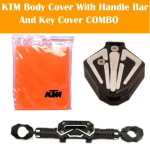 R.J.VON Premium  Body cover,Handle Bar and Key cover Combo for  KTM DUKE/RC- 200/390( Black)