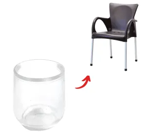 Round Hybrid EXTRA Heavy Duty Silicone Chair Tip for rough service
