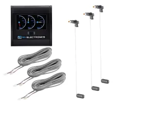 RV Electronics LCD Triple Marine Deep Tank Gauge and Sender Kit