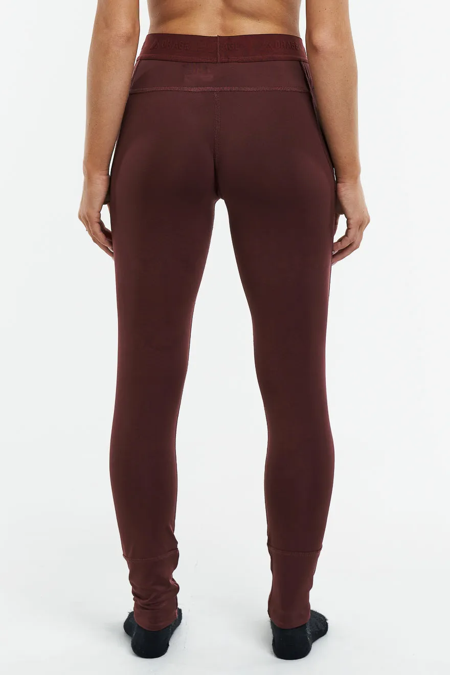 SAMPLE - Women's Sage Light Base Layer Pants-Dark cherry