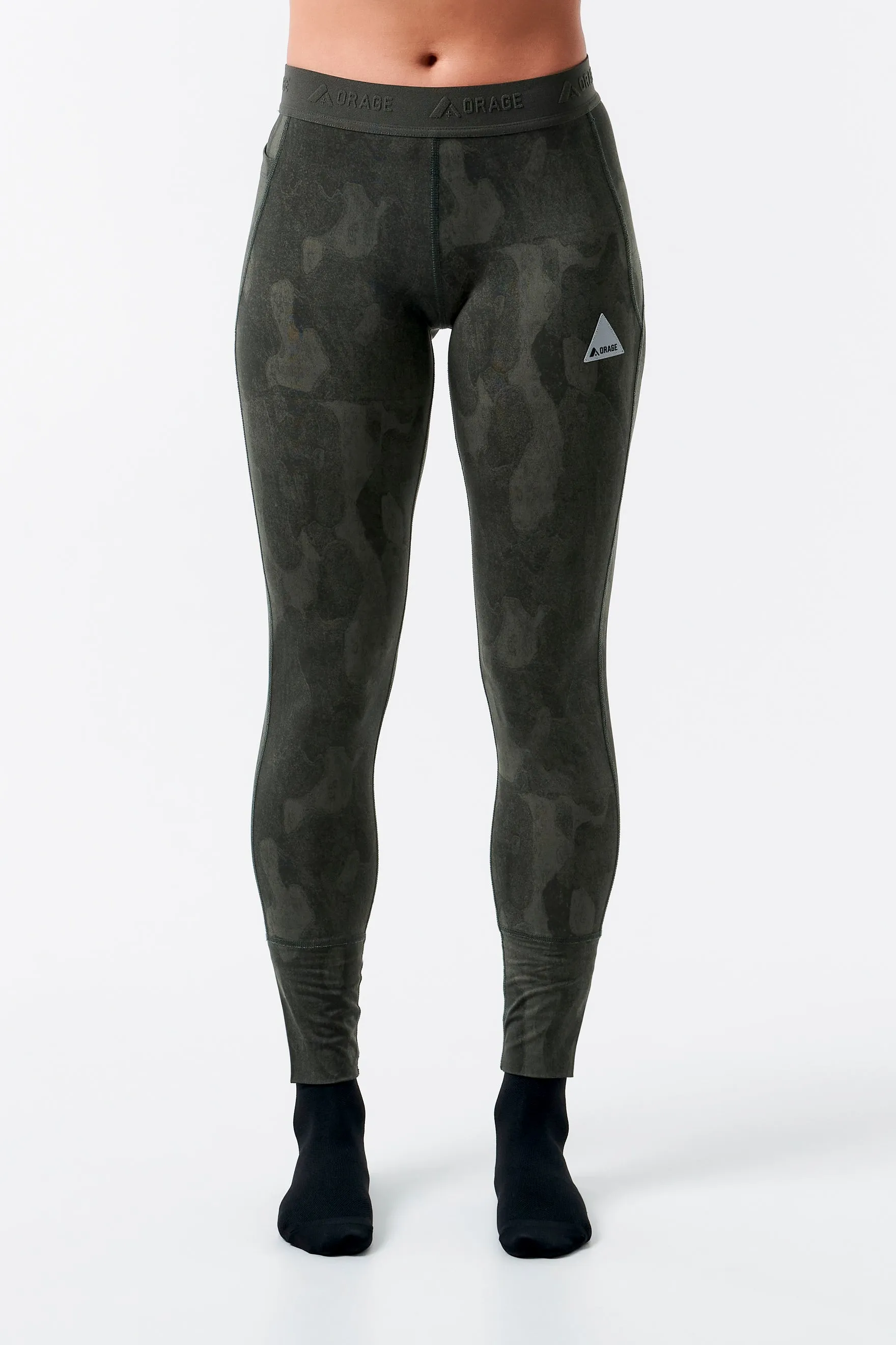 SAMPLE - Women's Sage Light Base Layer Pants-Print bark camo