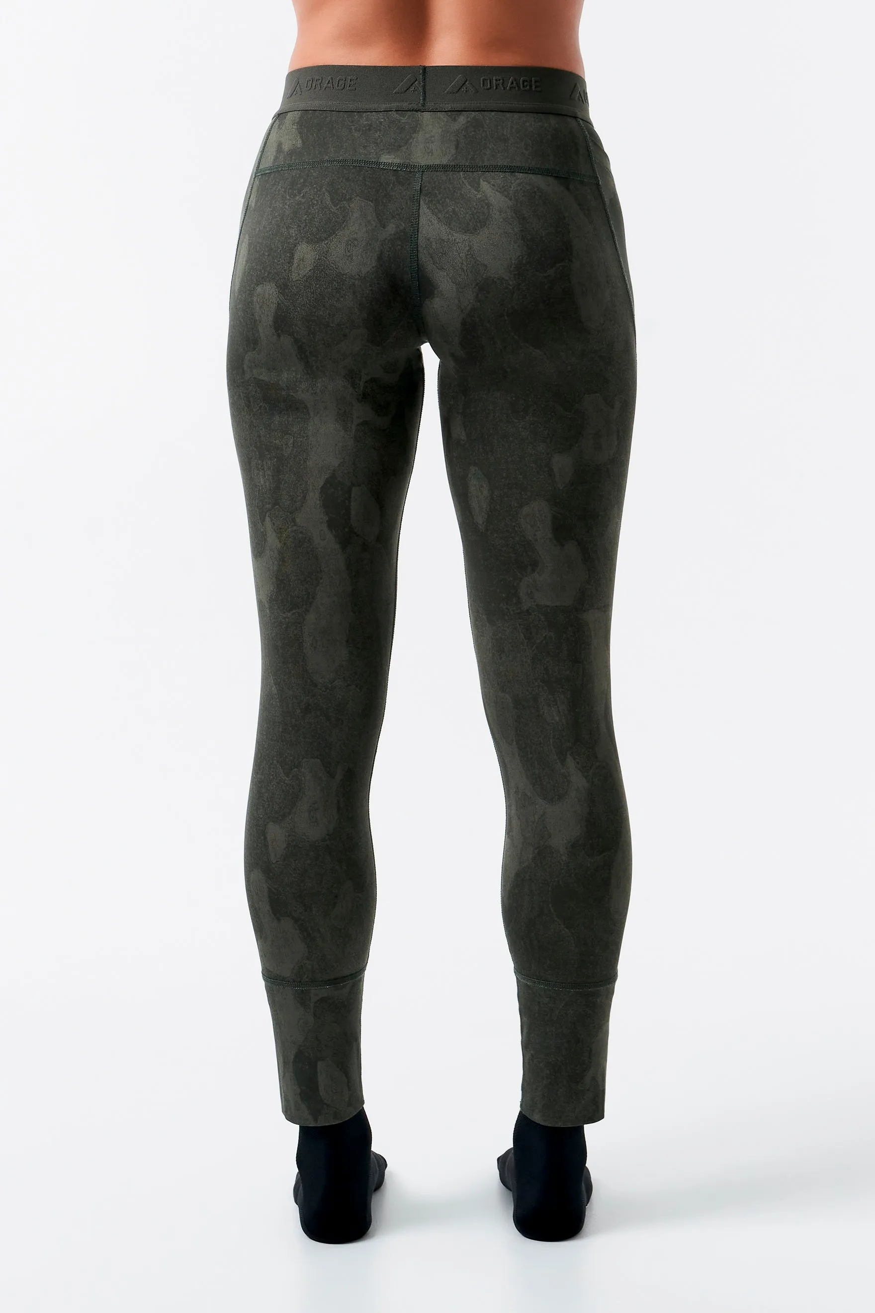 SAMPLE - Women's Sage Light Base Layer Pants-Print bark camo