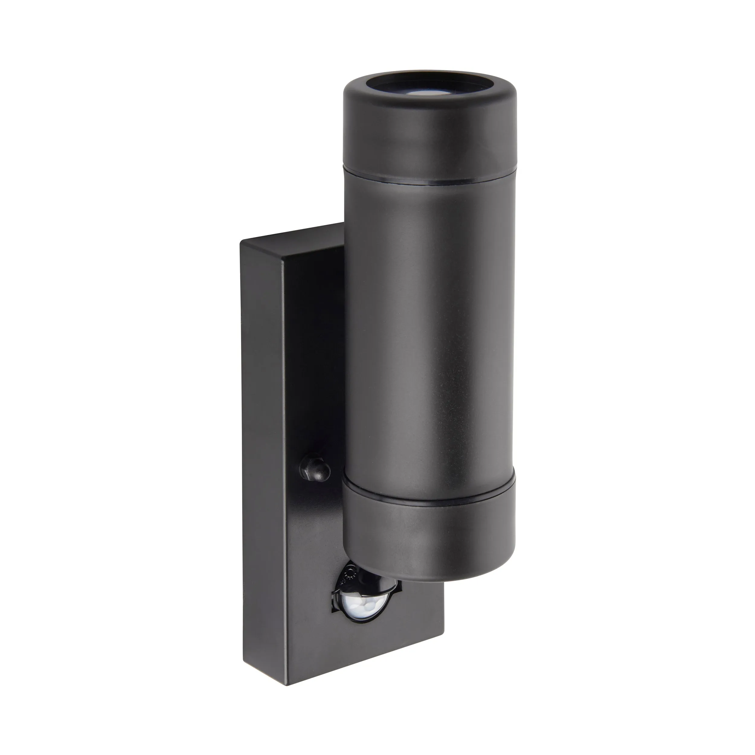 Saxby 81011 Icarus PIR 2lt wall IP44 7W Black polypropylene & clear pc 2 x 7W LED GU10 (Required)