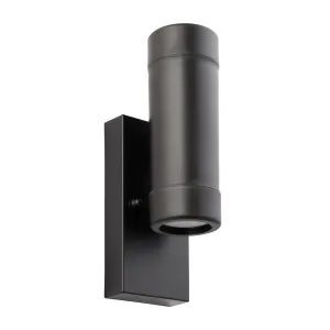 Saxby 81015 Icarus photocell 2lt wall IP44 7W Black polypropylene & clear pc 2 x 7W LED GU10 (Required)