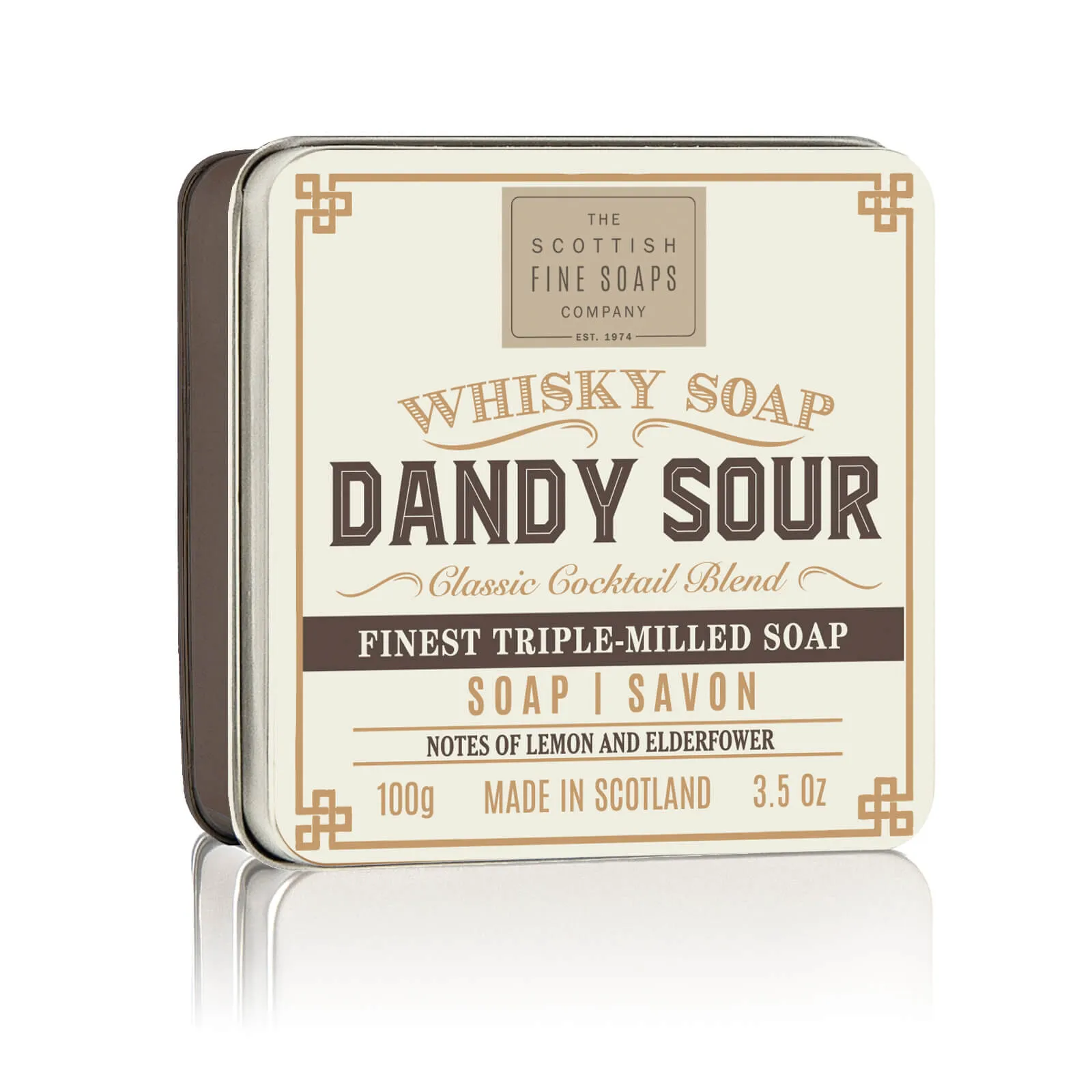 Scottish Fine Soaps - Dandy Sour Whiskey Soap Tin 100g