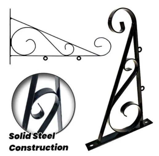 Scroll Bracket with Custom 14 x 10"" Outdoor Metal Sign - 18" Perfect  for Businesses, House Signs and more!