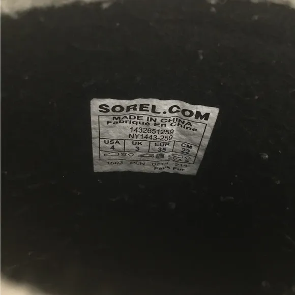 Sorel Yoot Pac Mens Round Toe WaterProof Snow Boot Brown Black youth size 4