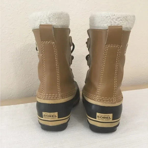Sorel Yoot Pac Mens Round Toe WaterProof Snow Boot Brown Black youth size 4