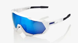 SPEEDTRAP-Matte White / HiPER Blue Multilayer Mirror